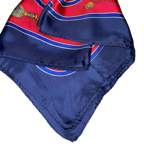 Hermès HERMES Silk Scarf 90cm Qu Importe Le Flacon  Blue Scarf 35" - Picture 8 of 16